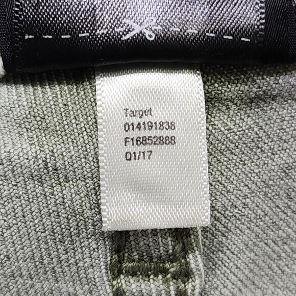 Mossimo Shorts Womens 6/28R Green Mid Rise Midi Cuffed Stretch Denim Casual - Picture 11 of 14